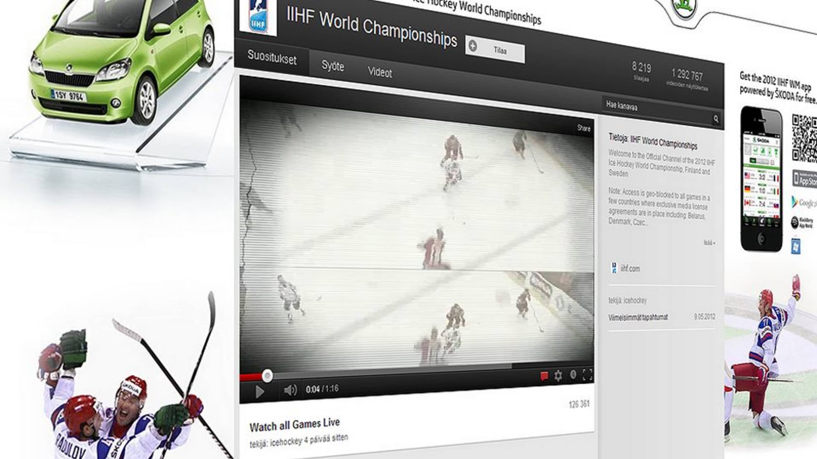 IIHF ends live YouTube hockey broadcasts News Yle Uutiset