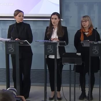 Hallituksen tiedotustilaisuus koronavirustilanteesta ja toimenpiteistä 16.3.2020