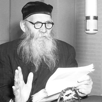 Frans Emil Sillanpää haastateltavana (1948)