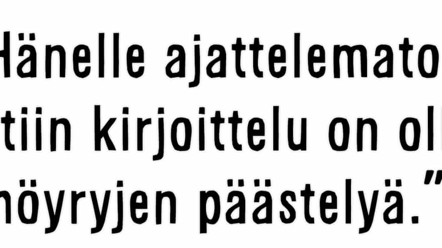Sami Koiviston sitaatti: &quot;Hänelle ajattelematon nettiin kirjoittelu on ollut höyryjen päästelyä.&quot;