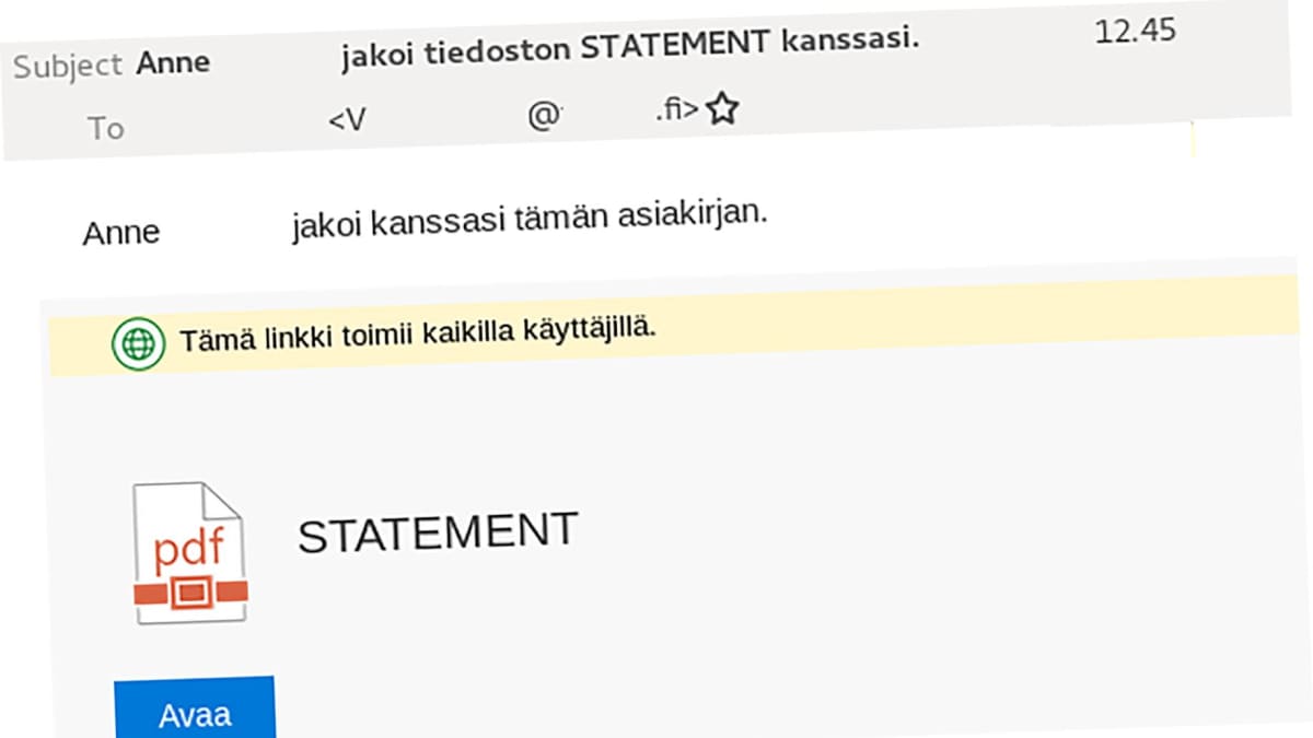 Så här kan ett phishing-mejl se ut.