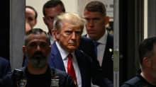 USA:s expresident Donald Trump framträdde vid en domstol i New York i april i år. 