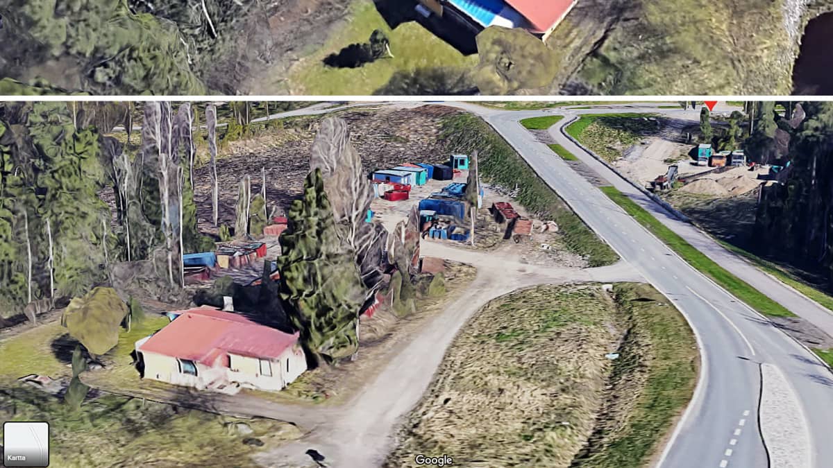 Google Earth -näkymä surmatalosta Vantaan Ilolassa.