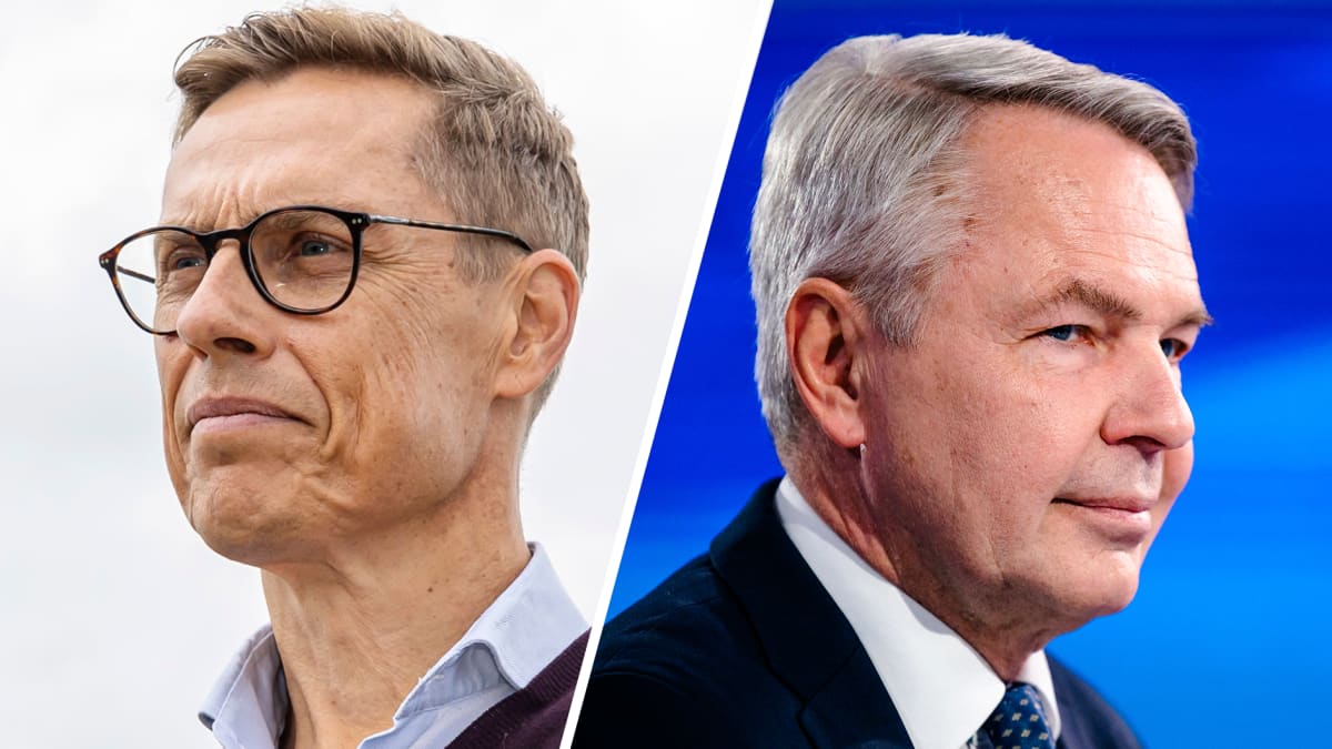 Alexander Stubb ja Pekka Haavisto selin toisiinsa.