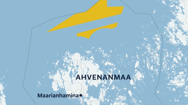 Kartalla esitettynä Ahvenanmaalle suunnitellut pohjoiset merituulivoima-alueet.