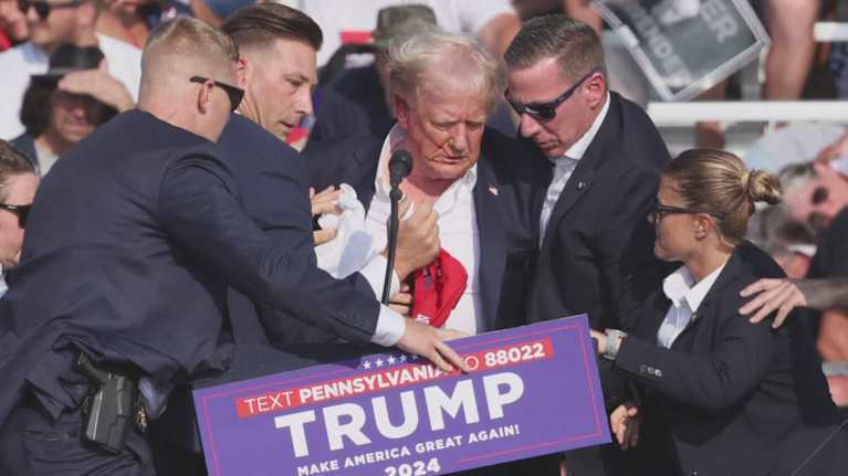 Trump was shot at an election rally. Image: Reuters