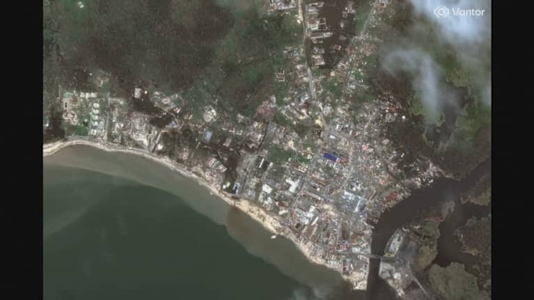 Satellite image of Black River after the hurricane