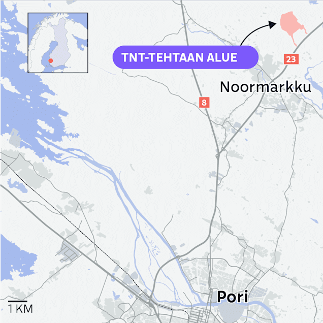Oikeusoppineet Ylelle: Porin TNT-räjähdetehdas haastaa Suomen oikeusvaltion