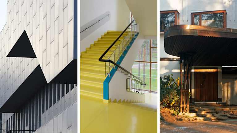 Alvar Aalto’s architecture: Finlandia Hall, Paimio Sanatorium and Villa Mairea. Photo: AOP, Maija Holma / Alvar Aalto Foundation