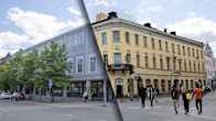 Kuvamuokkaus Tampereen Kelan rakennuksesta.