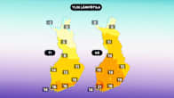 Tuesday and Wednesday's temperatures.