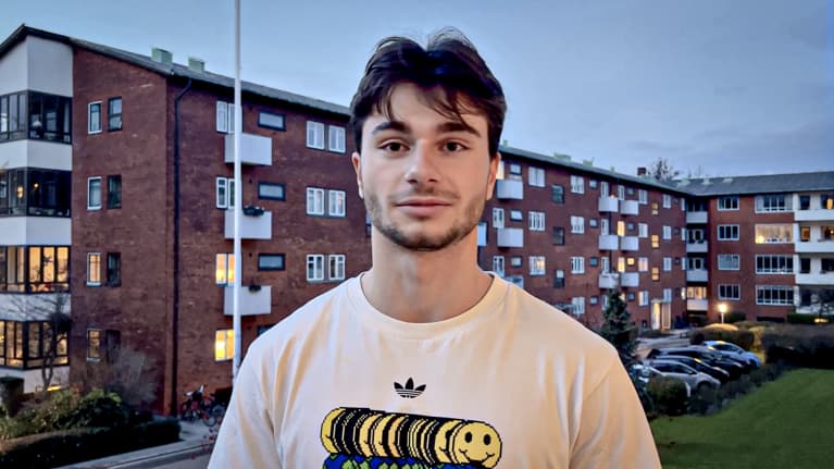 19-vuotias lukiolainen Nils Larsen Kööpenhaminasta.
