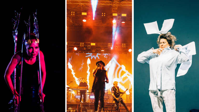 Kuvakooste tansista, musiikista ja näytelmästä.