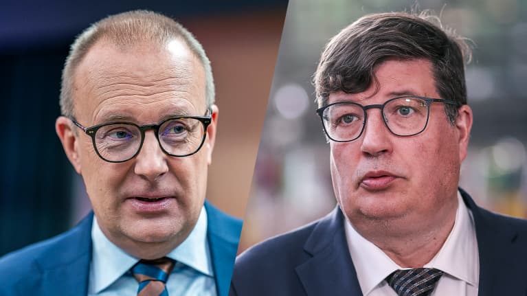 The chairman of the labor union SAK, Jarkko Eloranta (left) and the Minister of Labor, Arto Satonen, now disagree on many issues. Photo: Petteri Bülow / Yle, Olivier Hoslet / EPA-EFE