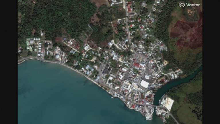 Satellite image of black River before the hurricane