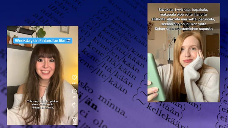 Photo shows a photo combination with some Finnish words in the background.