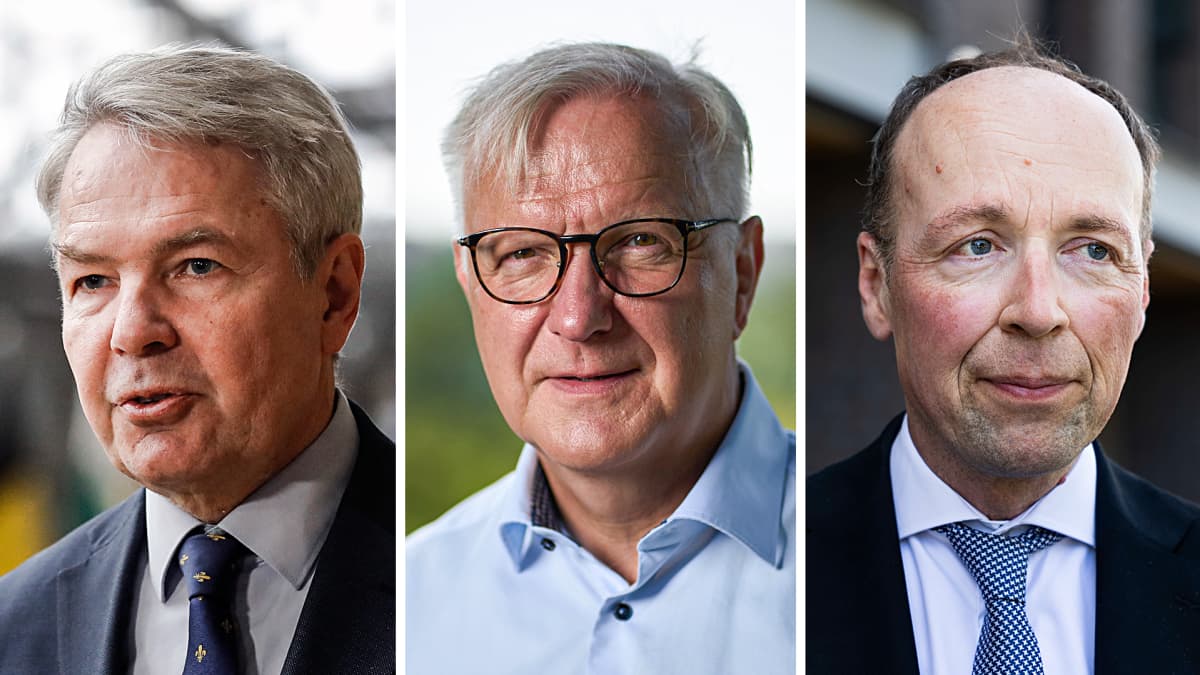Pekka Haavisto, Olli Rehn ja Jussi Halla-aho.