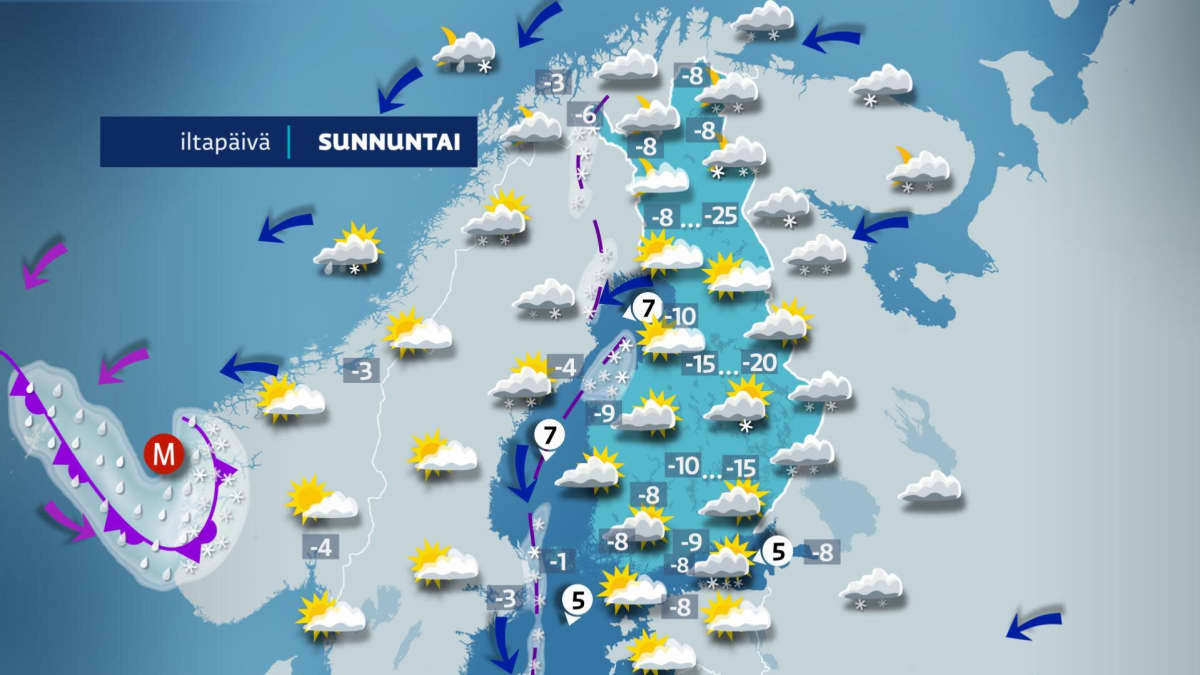 The whole country will have frost on Sunday.