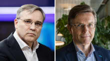 Kahden kuvan yhdistelmä, joista toisessa on Suomen yrittäjien toimitusjohtaja Mikael Pentikäinen ja toisessa Teknologiateollisuuden toimitusjohtaja Jaakko Hirvola.