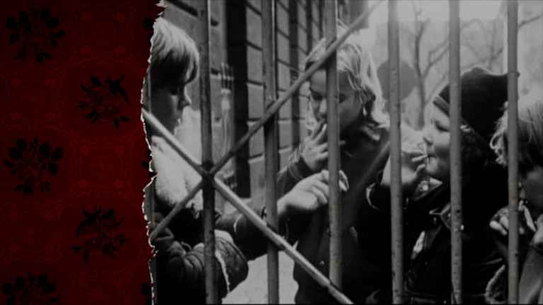 skolelever röker på skolgården