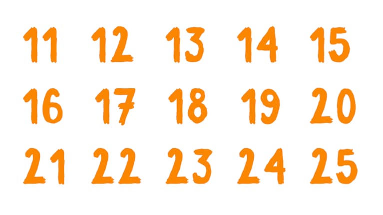 Numerot 11-25