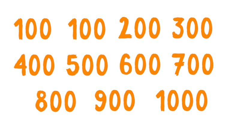 Numerot 100-1000