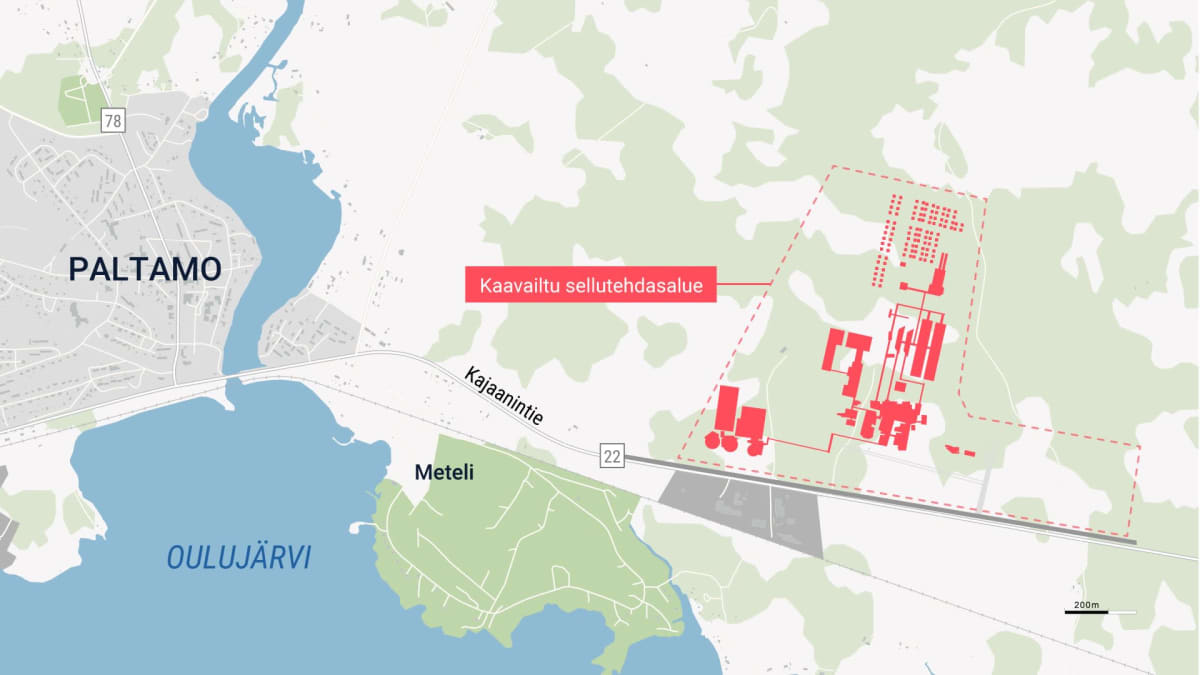 Kaicell Fibersin sellutehtaan grafiikka.