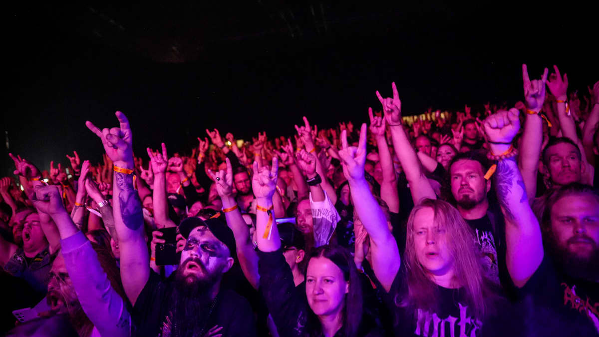 Watain esiintyy Hellsinki Metal Festivalilla. 