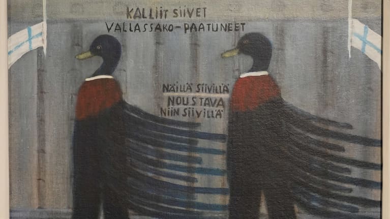 Suomen kansallismuseon Kesytön taide -näyttelyä
