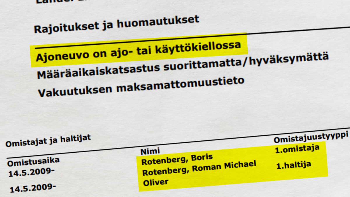 Ote Traficomin liikenneasioiden rekisteristä 27.4.2022.