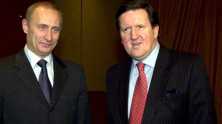 Vladimir Putin and George Robertson.