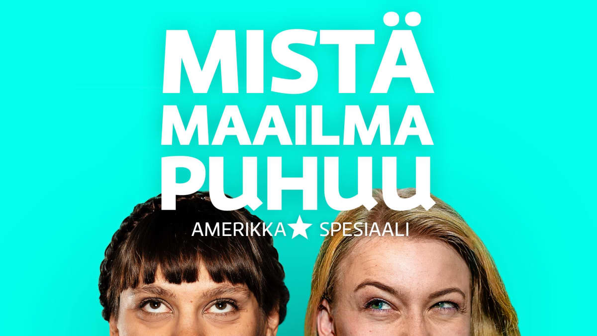 Mistä maailma puhuu -podcastin logo.