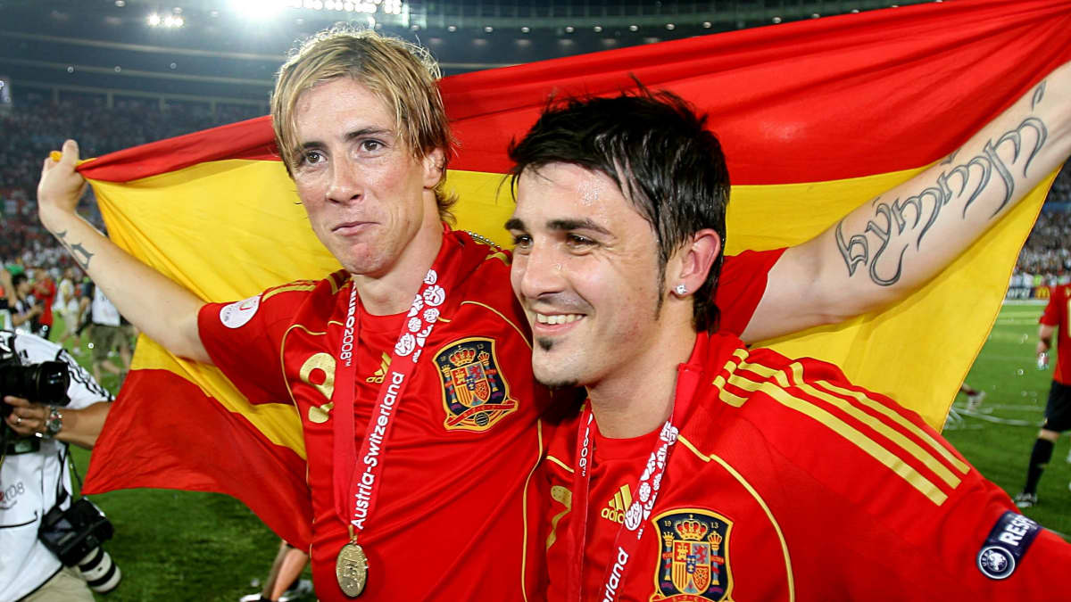 Espanjan Fernando Torres ja David Villa.
