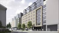 Havainnekuva Jyväskylän Kauppakulman tontille rakentuvasta kerrostalosta. 