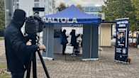 Mika Aaltolan kampanjatilaisuus Helsingin Munkkiniemessä.