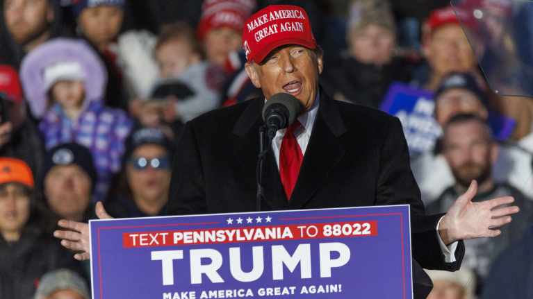 Donald Trump kampanjoi 13.4.2024 Pennsylvaniassa.