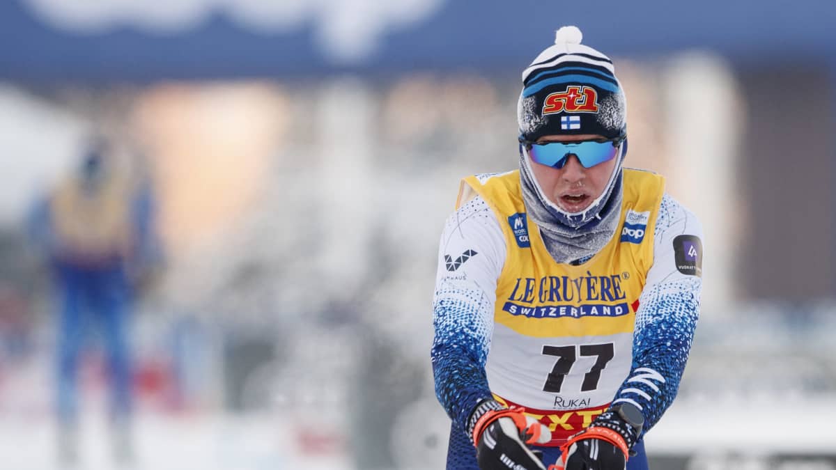 Arsi Ruuskanen kuvassa Rukan maailmancupissa 2021.