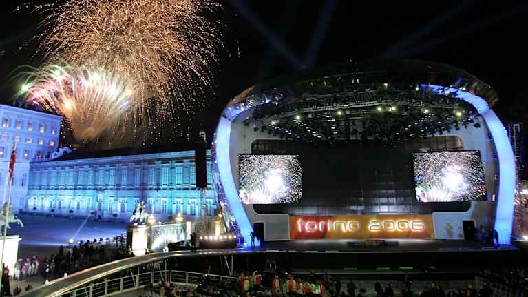 Torino Winter Olympics 2006 medal square. 
