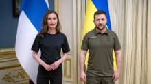 Pääministeri Sanna Marin tapasi Ukrainan presidentin Volodymyr Zelenskyin Kiovassa