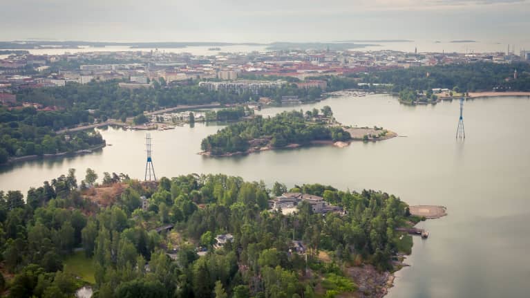 An aerial view of Mäntyniemi.
