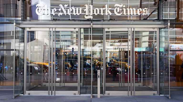The New York Times main entrance