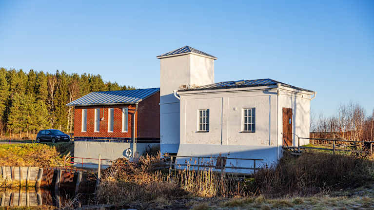 Gamla pumpstationen vid Söderfjärden.