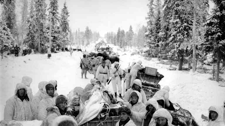Sotilaita talvisodassa vuonna 1940. Kuva: SA-kuva