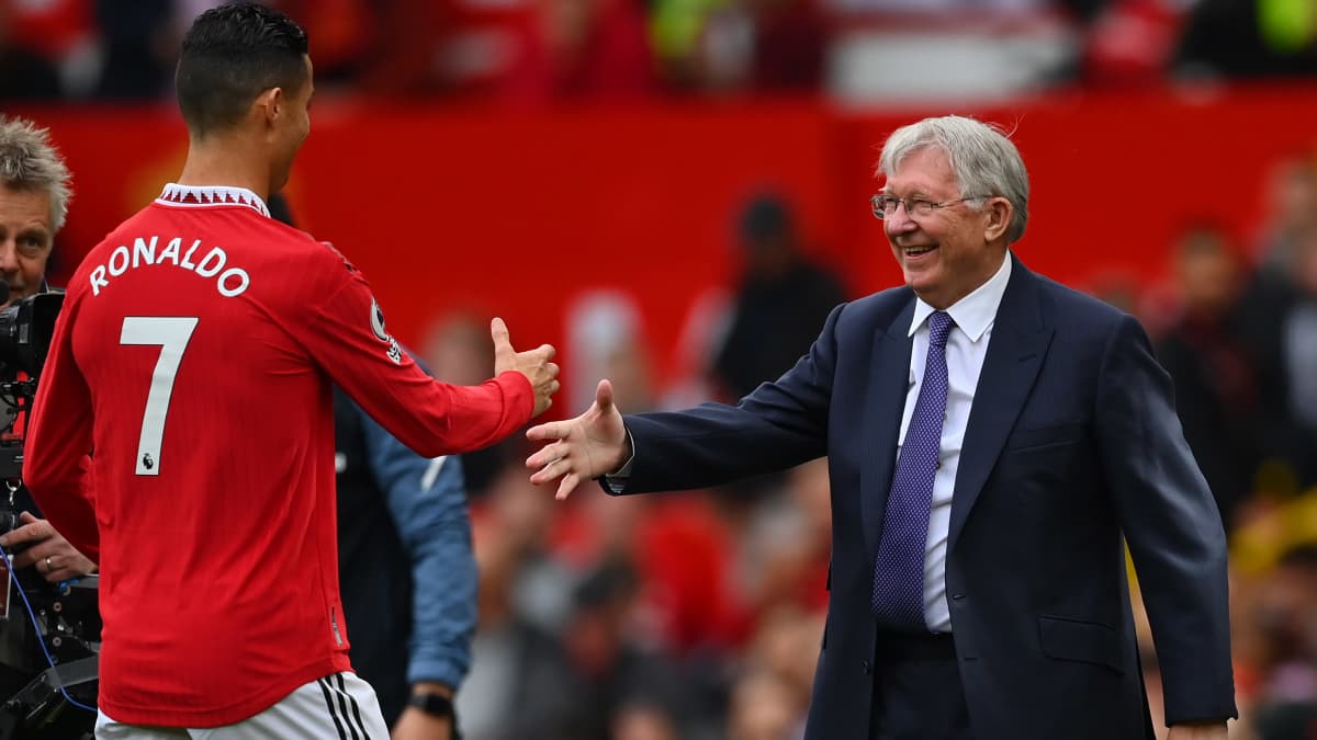 Cristiano Ronaldo ja Sir. Alex Ferguson.