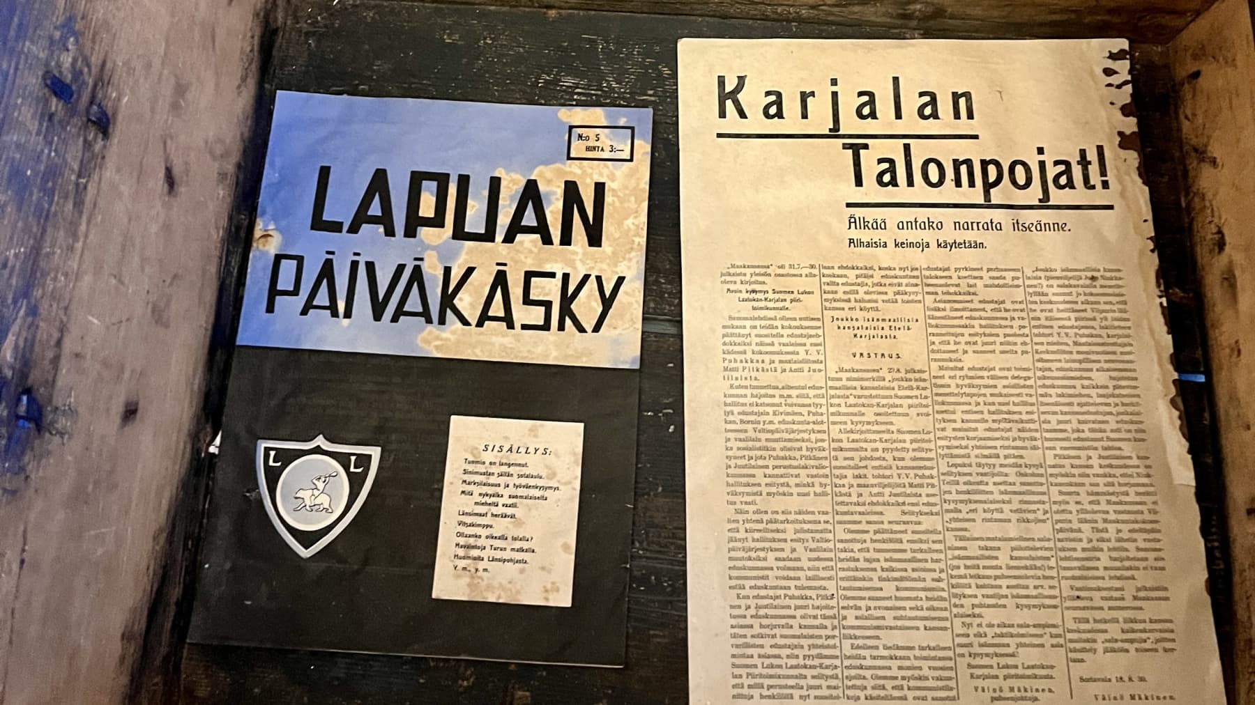 Arkku Kosolan talossa Lapualla.