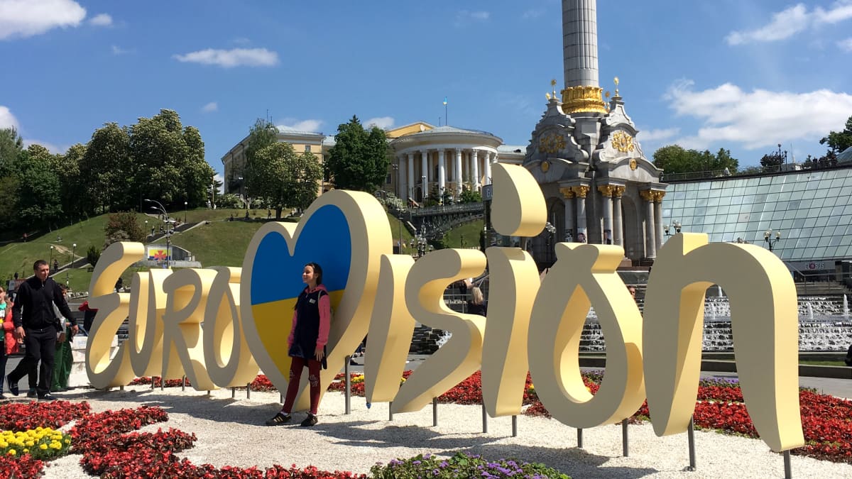 Euroviisut näkyivät Kiovassa myös Maidanin aukiolla