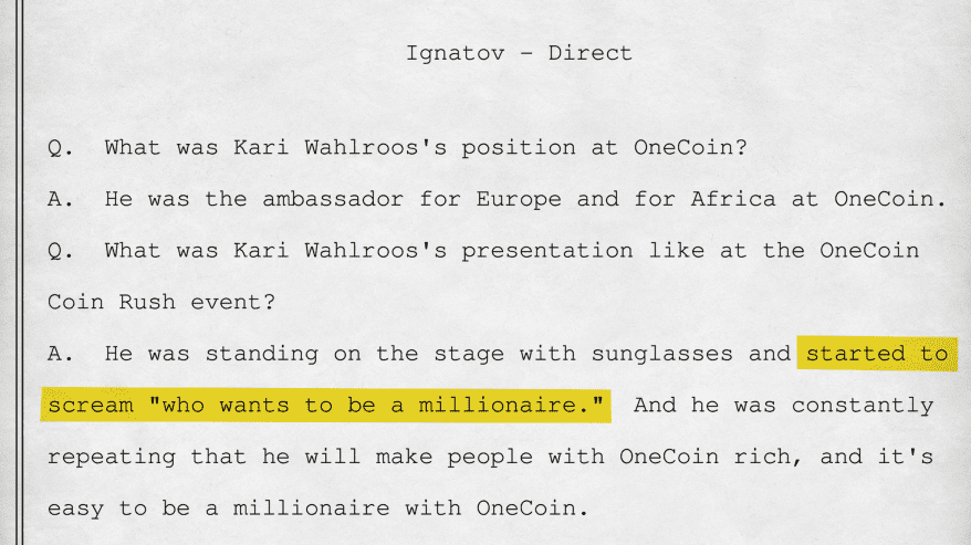 Kuvakaappaus New Yorkin eteläisen tuomioistuimen asiakirjasta.