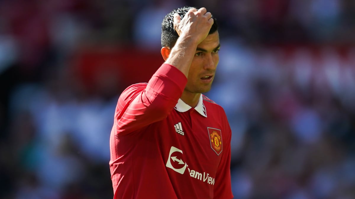 Cristiano Ronaldo harjoitusottelussa ennen kauden 2022–23 alkua.