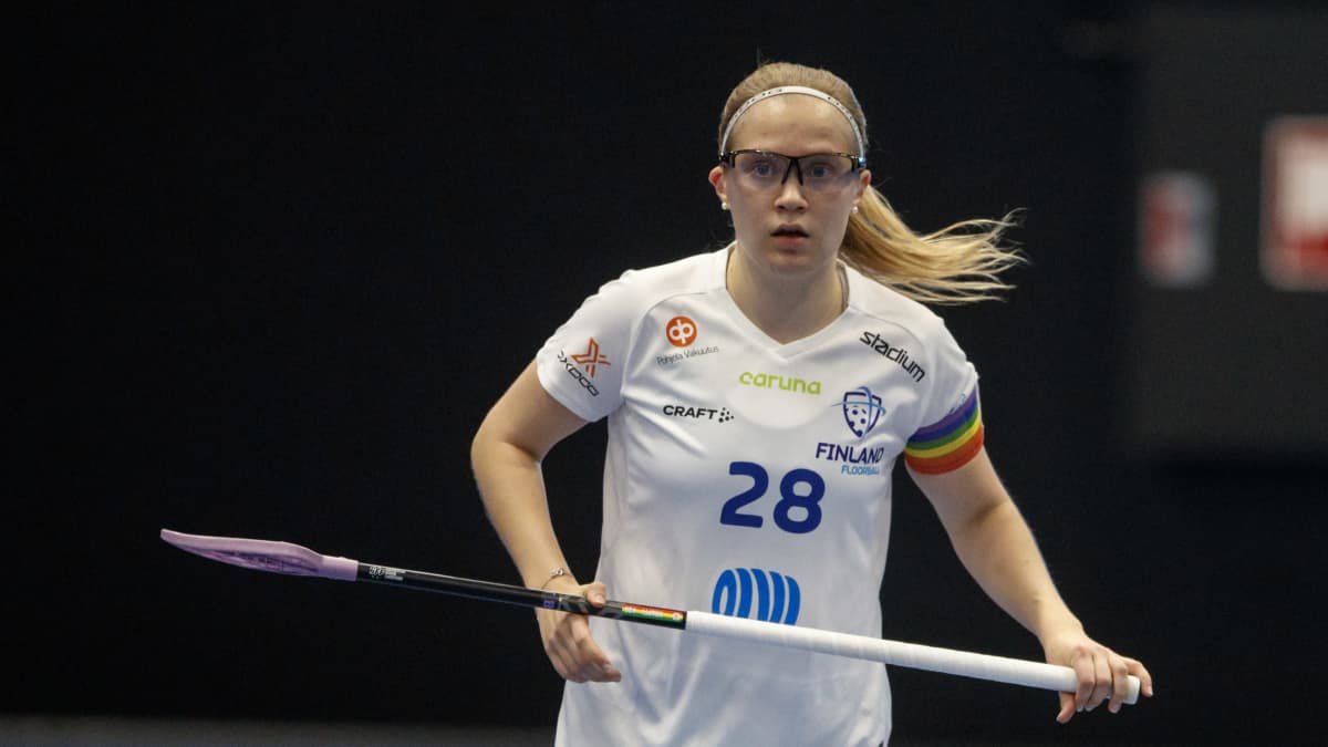 Veera Kauppi Ruotsi-ottelussa Lempäälässä 17. lokakuuta 2021.