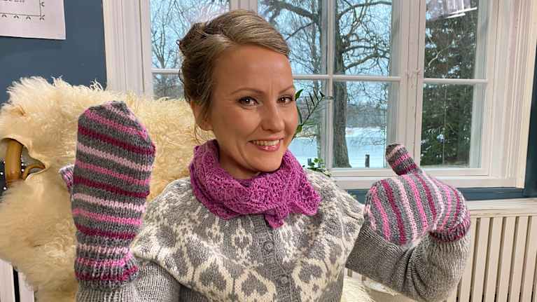 Sticka vantar av restgarn – här hittar du ett enkelt basmönster i tre ...